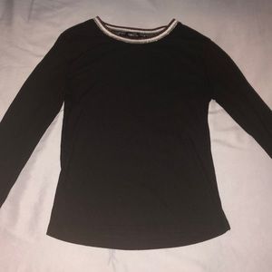 Plain black long sleeve shirt